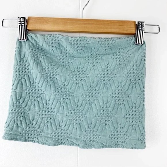 Urban Outfitters Tops - Urban Outfitters Teal Green/Blue Tube Sleeveless Ribbed Crop Top Size Small